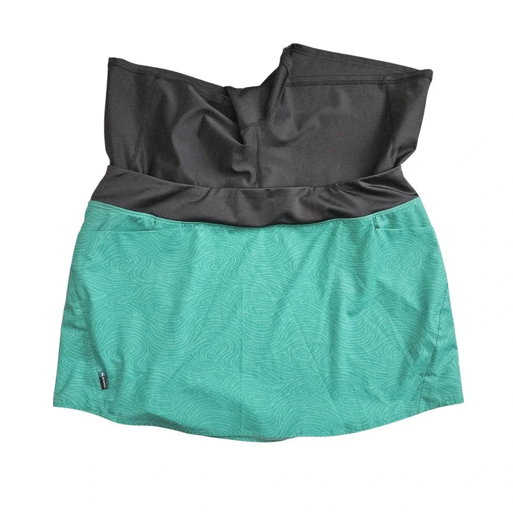 Simms Fishing Products Women's XXL Skort Skirt Green Teal Athletic Outdoor Lined